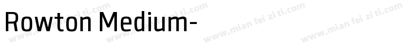 Rowton Medium字体转换